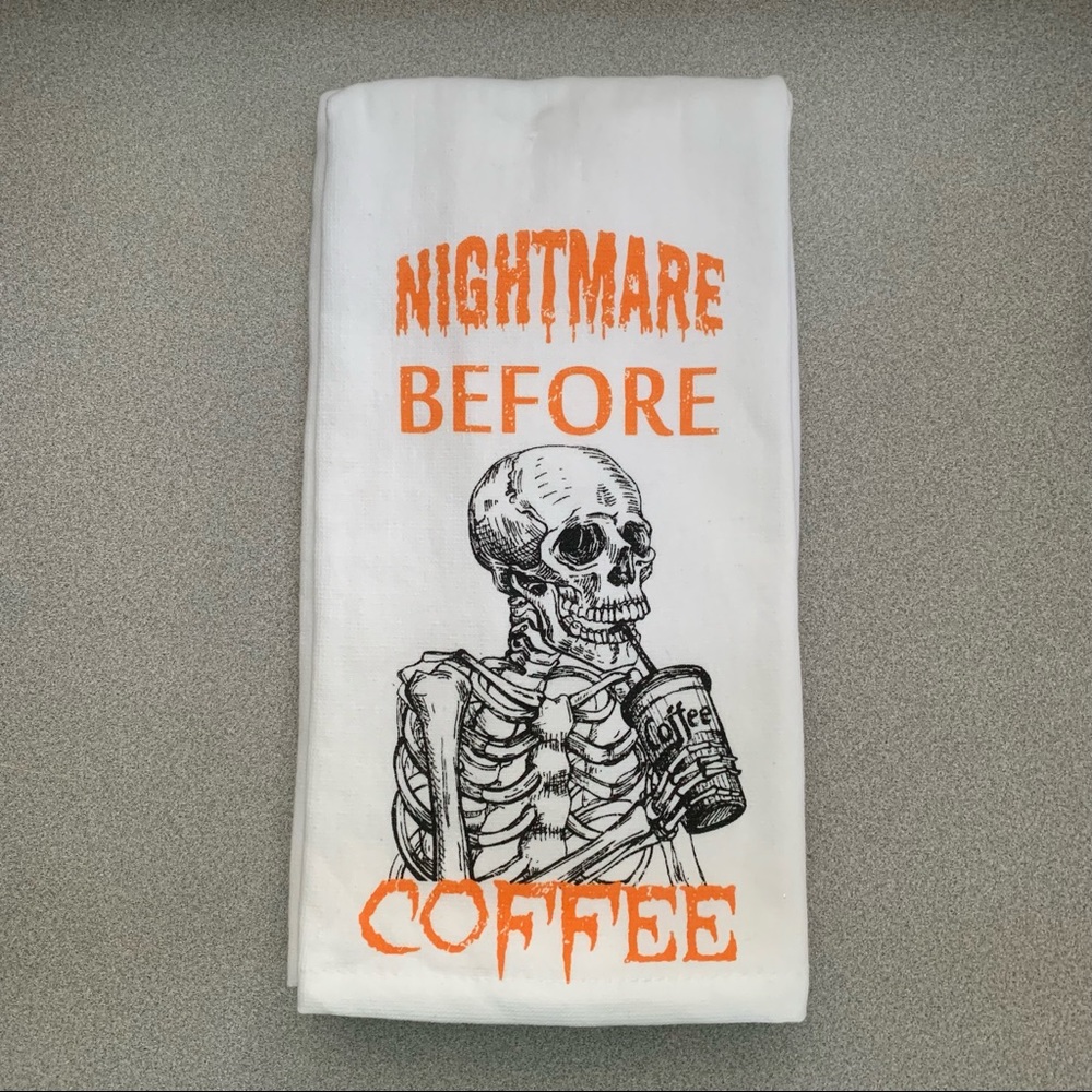 Nightmare Before Coffee Kitchen Towels Set of 2